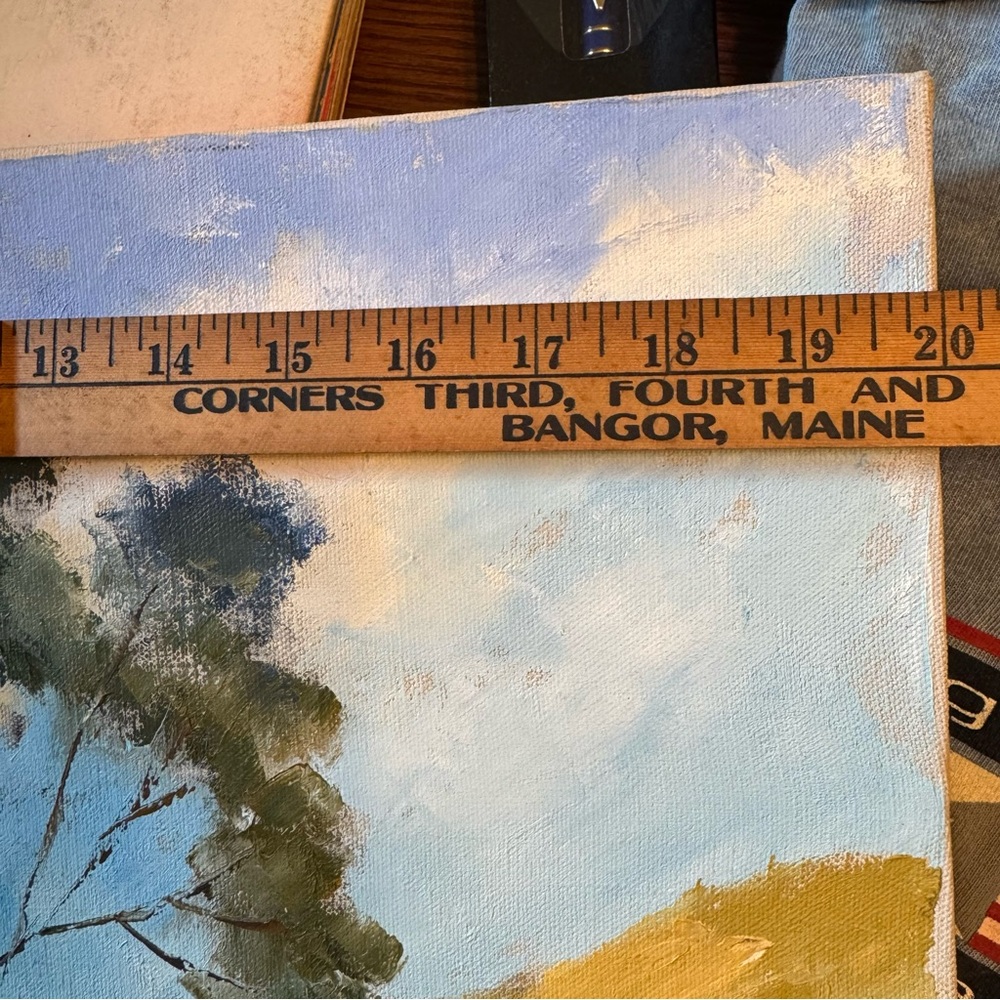 Red Barn Original Painting 14 Feathers 16x20 Canvas Art - Picture 8 of 9